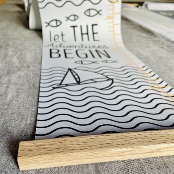 Personalised 6ft Family Mountain Adventure Canvas Height Chart, 4 of 5