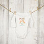 First Mother's Day Personalised Giraffe Babygrow, thumbnail 2 of 8
