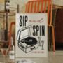Sip And Spin Record Print, thumbnail 3 of 4