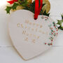 Merry Christmas Grandad Ceramic Heart, thumbnail 3 of 4