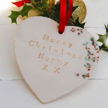 Merry Christmas Grandad Ceramic Heart, 3 of 4