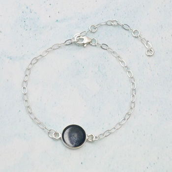 Personalised Sterling Silver Moon Phase Bracelet, 4 of 10