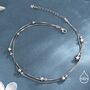 Sterling Silver Little Twinkle Stars Charm Anklet, thumbnail 7 of 12