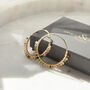 Tourmaline Wrapped Hoops, thumbnail 1 of 3