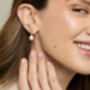 Clara Blue Topaz And Freshwater Pearl Drop Earrings, thumbnail 4 of 4