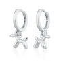 Balloon Dog Charm Hoop Earrings, thumbnail 5 of 6