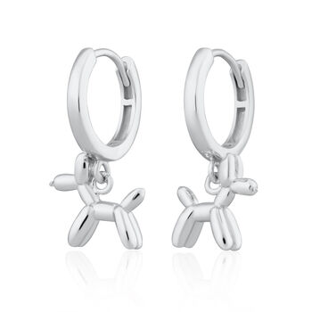 Balloon Dog Charm Hoop Earrings, 5 of 6