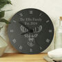 Personalised Stag Slate Clock, thumbnail 2 of 3