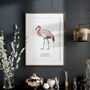 Flamingo Bird Wall Art Print, thumbnail 4 of 6