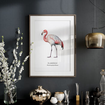 Flamingo Bird Wall Art Print, 4 of 6