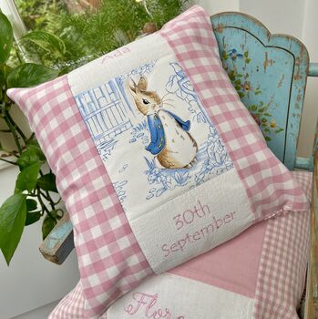 Beatrix Potter© Birth And Christening Cushion, 2 of 10