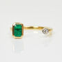 Emerald And Diamond Dot Wedding Ring, thumbnail 1 of 5