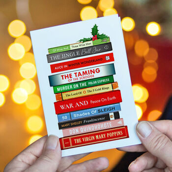 Funny Book Puns Christmas Card, 3 of 5