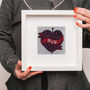 Mum Heart Tattoo Knitted Artwork, thumbnail 1 of 5