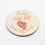 Baby Name Feet Plaque Coming Soon Sign Acrylic, thumbnail 5 of 12