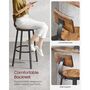 Set Of Two High Back Bar Stools Kitchen Stools Chairs, thumbnail 4 of 8