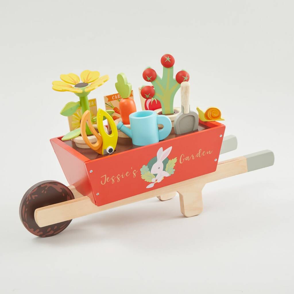 Image of Personalised Tenderleaf Wheelbarrow Set