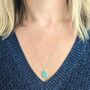 The Rectangle Amazonite Necklace, Silver, thumbnail 4 of 9