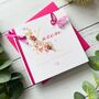 Handmade Name Birthday Card, With Floral Letter, thumbnail 3 of 4