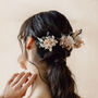 Tabitha Eucalyptus Dried Flower Wedding Hair Pin Set, thumbnail 3 of 3