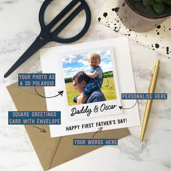 Personalised Father's Day 3D Photo Card, 2 of 8