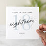 Personalised 18th Happy Birthday Card, thumbnail 1 of 3