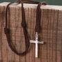 Hammered Sterling Silver Cross Pendant, thumbnail 1 of 4