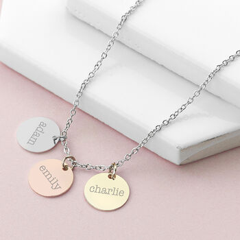 Personalised My Family Discs Necklace, 2 of 4