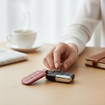 Cricket Leather Keyring, 3 of 12