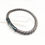 Braided Cowhide And Stainless Steel Bracelet Gift For Him, thumbnail 6 of 11