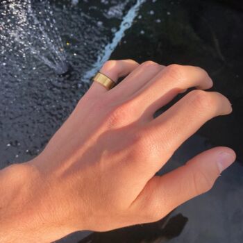 Mens Pinky 8mm Stainless Steel Silver Or Gold Ring, 4 of 10