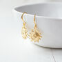Gold Plated Sun Earrings, thumbnail 4 of 4
