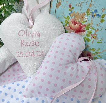 Linen Baby Name Heart, 12 of 12