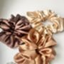 Lina Soft Scrunchie Set Of Three Bronze Golden, thumbnail 5 of 6