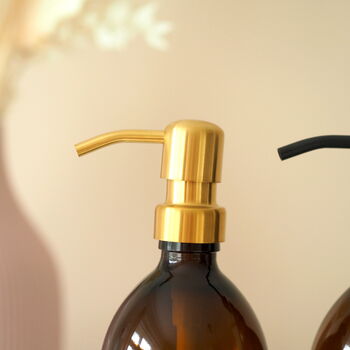 Refillable Amber Bottle With Metal Pump, 7 of 10