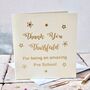 Personalised Thank You Teacher Gold Foil Card, thumbnail 2 of 3