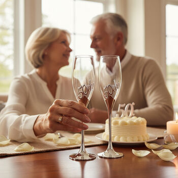 50th Birthday Champagne Flute – Elegant Gift In Presentation Box, 2 of 7