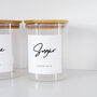 Set Of Tea, Coffee And Sugar Jars With Bamboo Lids, thumbnail 4 of 9