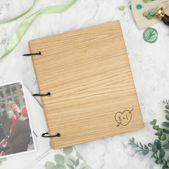 Personalised Carved Heart Scrapbook For Couples, 2 of 10