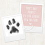 Unframed Paw Print Monochrome Heart Artwork, thumbnail 2 of 3