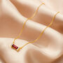 Birthstone Necklace And Earring Set In Gold Vermeil, thumbnail 10 of 12