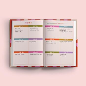 2024 2025 Academic Diary A5 Hardcover | Pink And Red, 4 of 9