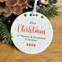 Personalised First Christmas As Nanny And Grandad Gift Ornament, thumbnail 7 of 7