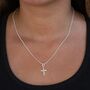 Sterling Silver Cross Necklace, thumbnail 3 of 8