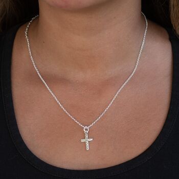 Sterling Silver Cross Necklace, 3 of 8