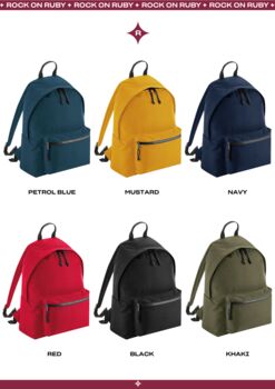 Personalised College Inital Backpack, 5 of 5