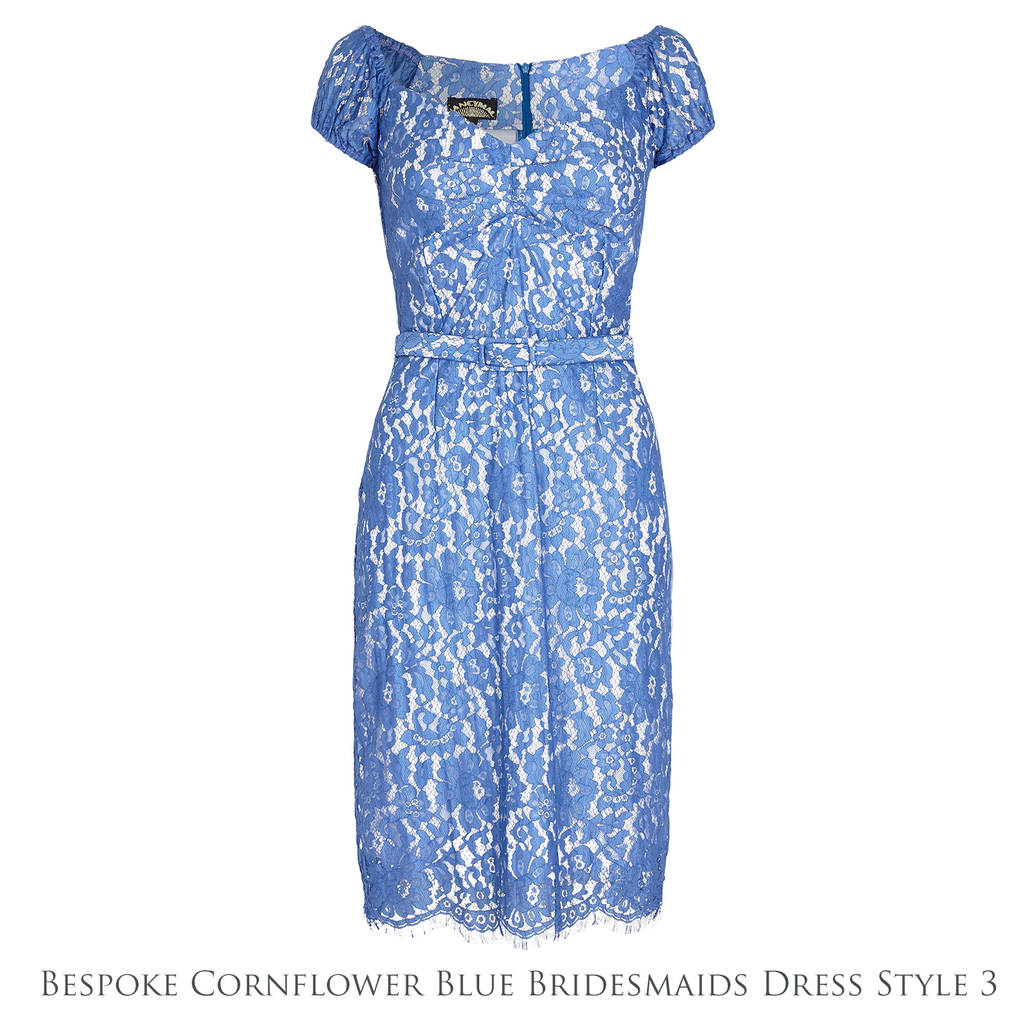 Lace Bridesmaid Dresses Cornflower Blue By Nancy Mac ...