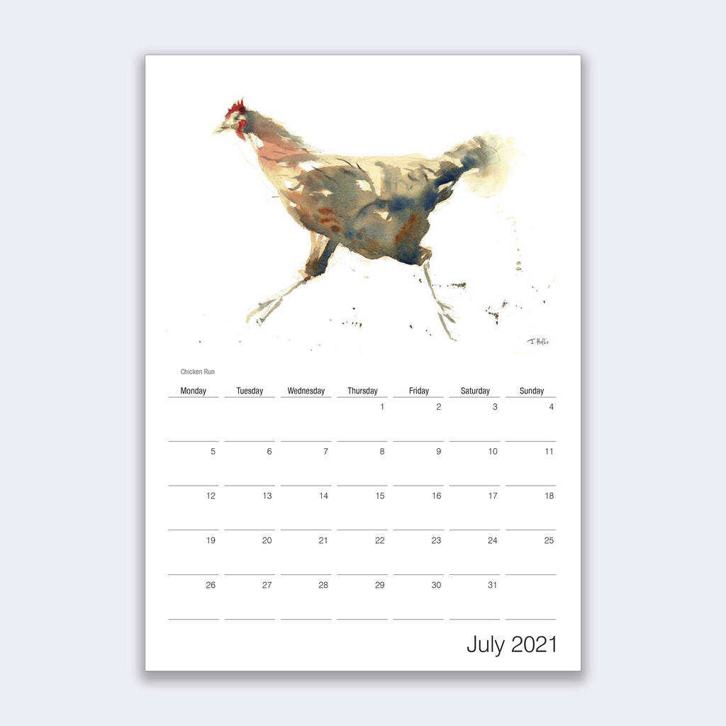 2021 Bird Calendar By James Hollis Art