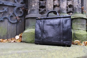 Leather Briefcase For Men Women Black Messenger, 11 of 12