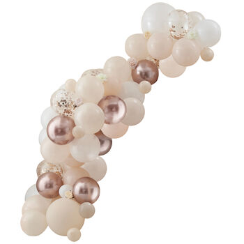 Peach, White And Rose Gold Balloon Arch, 2 of 3